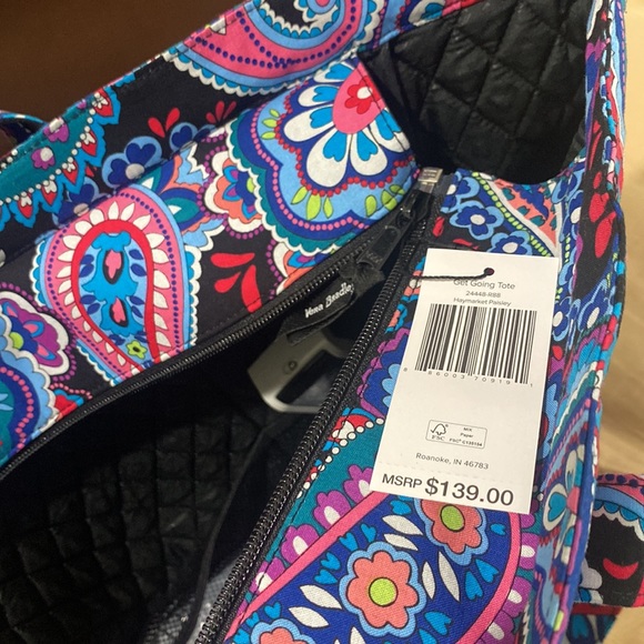 Vera Bradley Get Going Tote / Haymarket Paisley - Picture 15 of 16